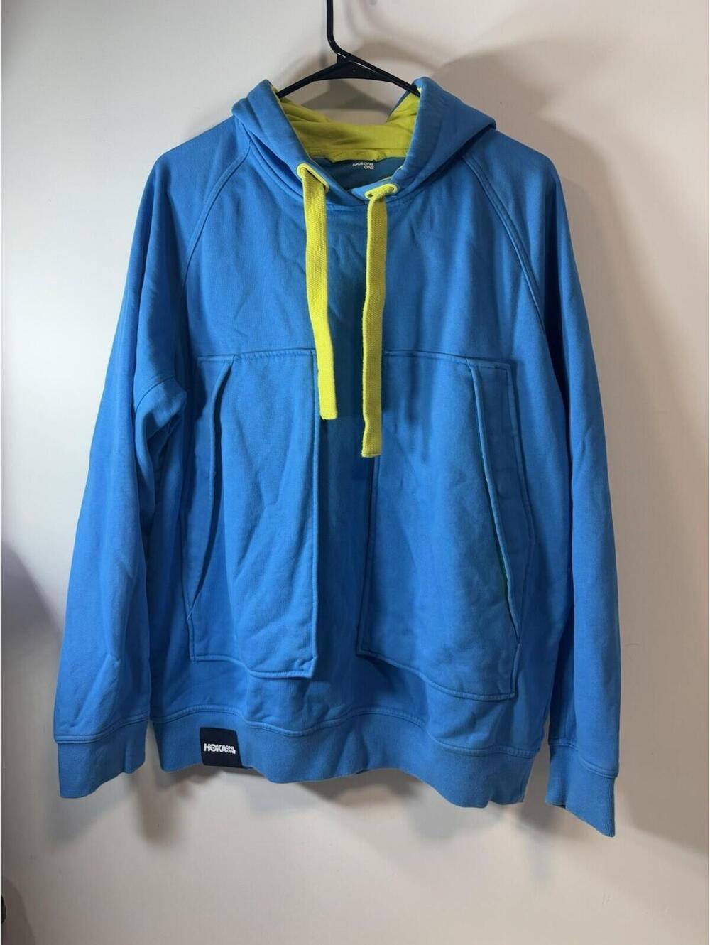 Hoka One One Men's L Running Sweater Blue Performance Jogging